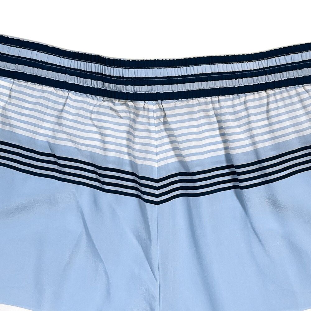 Brooks Brothers Women’s Blue Silk Wide Leg Pants High Waist Drawstring Pockets 8 - Picture 9 of 10